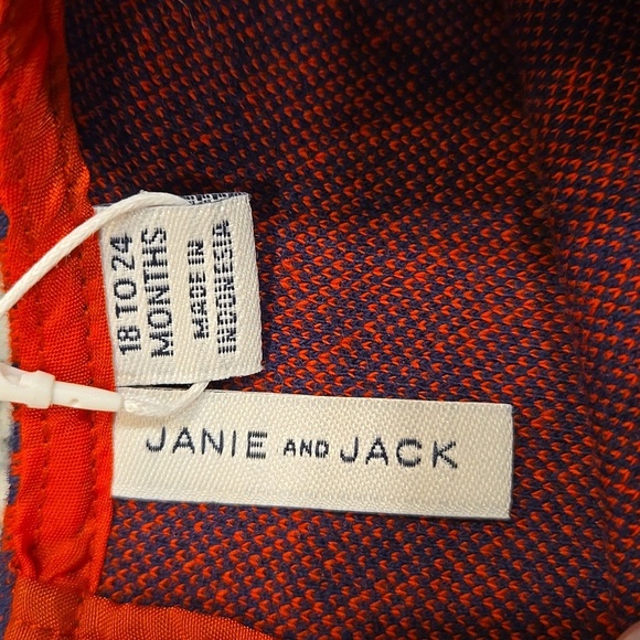 JANIE AND JACK FUNNY VALENTINE HOUNDSTOOTH TOP. SIZE 18-24 MONTHS. - Picture 4 of 9